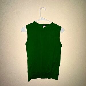 j. crew women’s sweater vest - size small - green